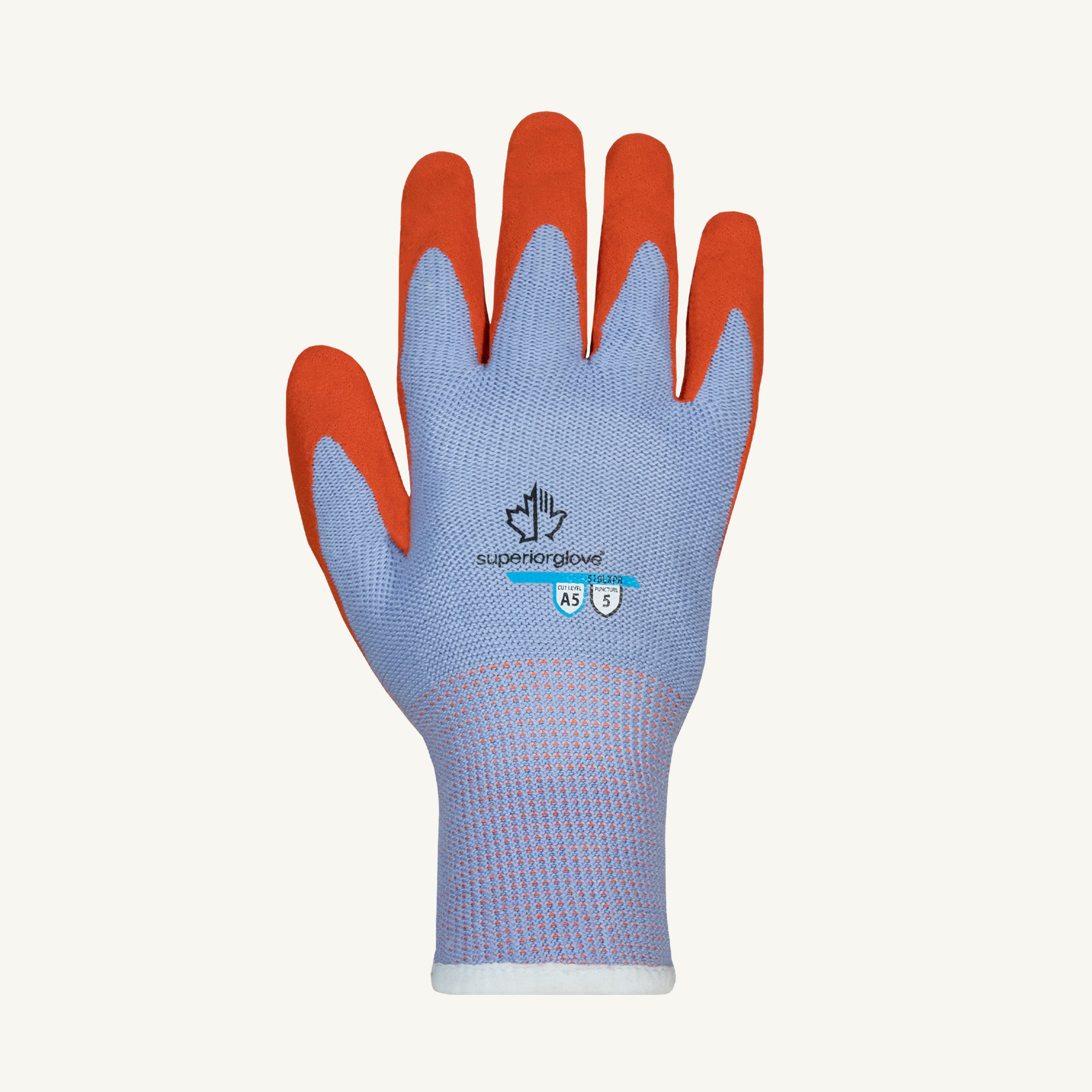 #S10LXPB Superior Glove® Dexterity® 10-Gauge Cotton/Poly Knit Glove with Hi-Viz Latex Palm Lined with Punkban™